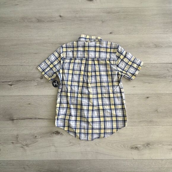 Children’s Place Dad & Me Boys Plaid Poplin Button Up Shirt Butter M (7-8) NWT - Picture 3 of 3